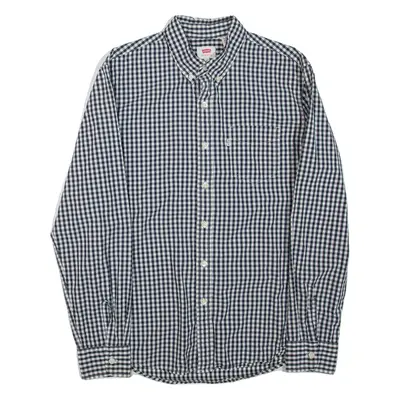 LEVI'S Mens Shirt Black Gingham Long Sleeve M