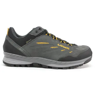 Lowa Delago GTX Lo Suede Textile Men's Lace Up Shoes - Asphalt Mango - Size:US 10 Men