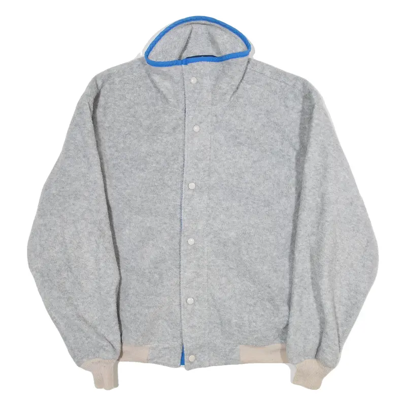 WOOLRICH Mens Fleece Jacket Grey 80s L