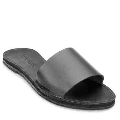 The Linda Leather Slide Sandal | Color: Ivory/Natural | Size: 10