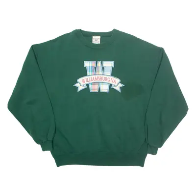 OARSMAN Williamsburg Virginia Mens Sweatshirt Green USA XL