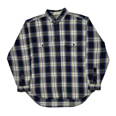 Levis Checked Shirt - Large Blue Cotton