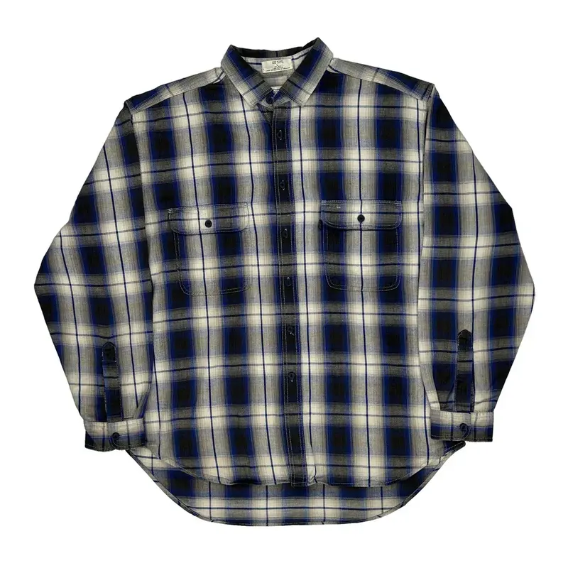Levis Checked Shirt - Large Blue Cotton