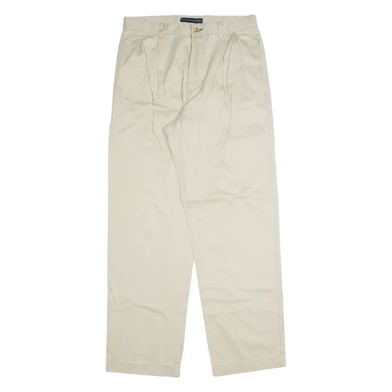 TOMMY HILFIGER Chino Mens Trousers Beige Regular Straight W32 L32