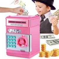 Piggy Bank Cash Coin Can ATM Bank Electronic Coin Money Bank, Money Savings Box Mini ATM Coin Bank with Auto Scroll Paper Mon...