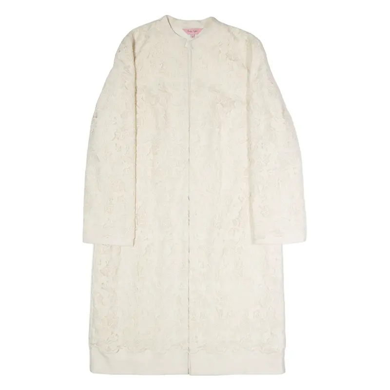 PHASE EIGHT Womens Overcoat Coat White Floral UK 10
