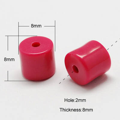 Solid Colour Acrylic Beads