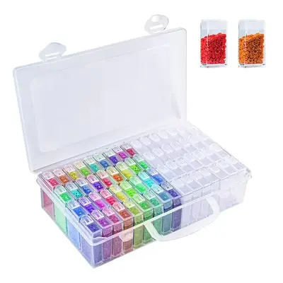 Clear Diamond Art Painting Tool Storage Box, 32/42/48/64 Grids DIY Diamond Art Painting Tools Bead Storage Box, Transparent ...