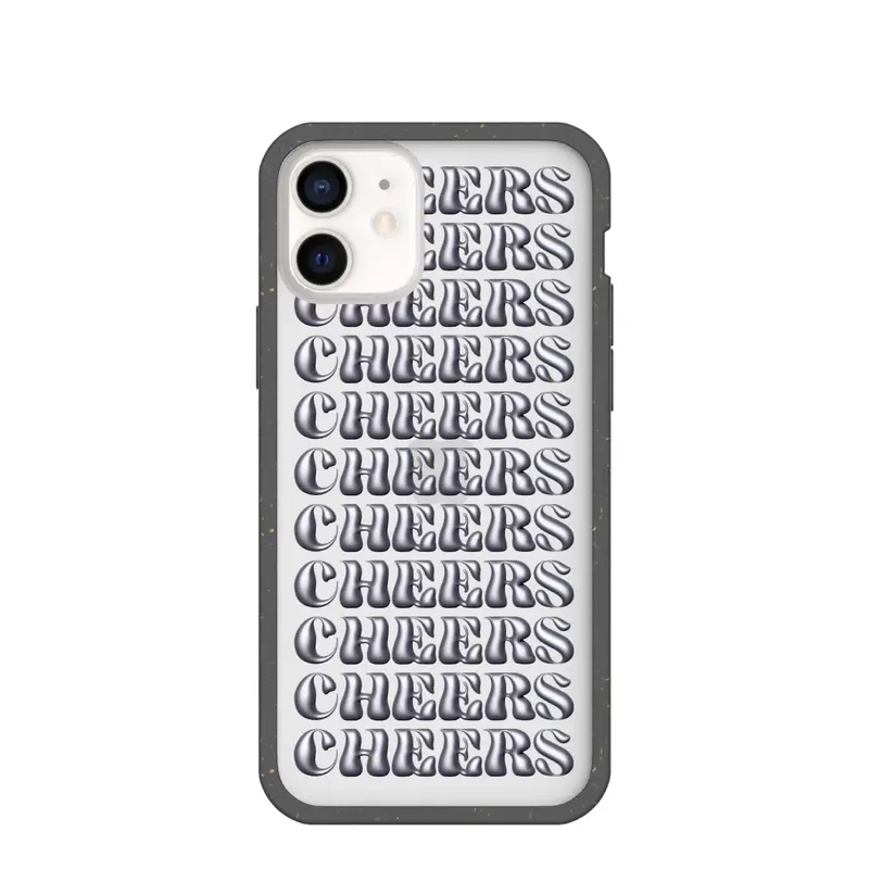Clear Cheers iPhone 12 Mini Case With Black Ridge