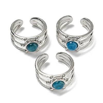 Natural Apatite Adjustable Rings
