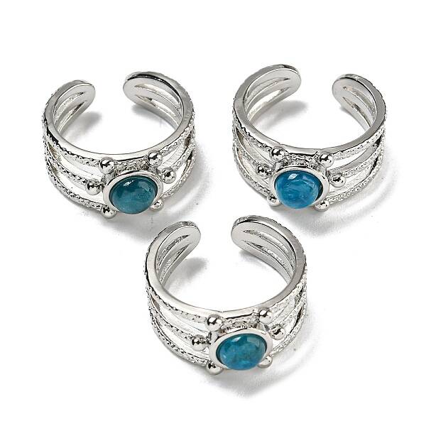 Natural Apatite Adjustable Rings