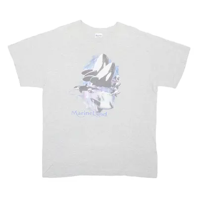 GILDAN Marineland Mens T-Shirt Grey L