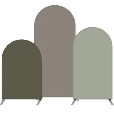 Aperturee Grey Solid Color Double Sided Arch Backdrop Kit | Chiara Wall Backdrop Diy | Diy Chiara Backdrop Cover | Round Arch...