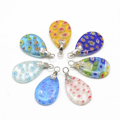 Handmade Millefiori Glass Pendants