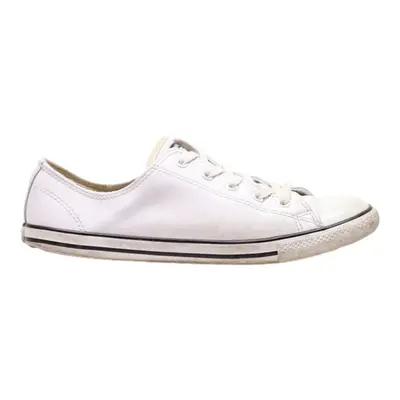 CONVERSE Low Top Trainers White Leather Womens UK 6