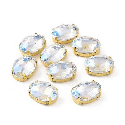 Oval Sew on Rhinestone