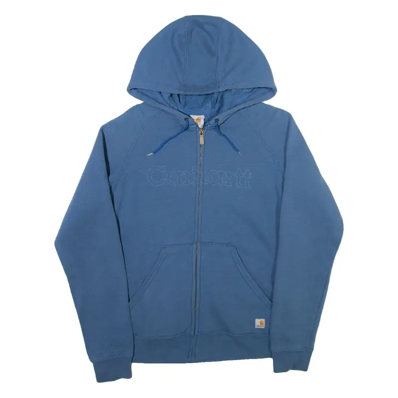 CARHARTT Womens Blue Hoodie Full Zip S