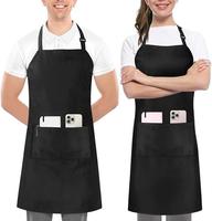 2 Pack Bib Apron, Adjustable with 2 Pockets, Water and Oil Resistant, Cooking Kitchen Chef Apron for Women Men Comfortable To...