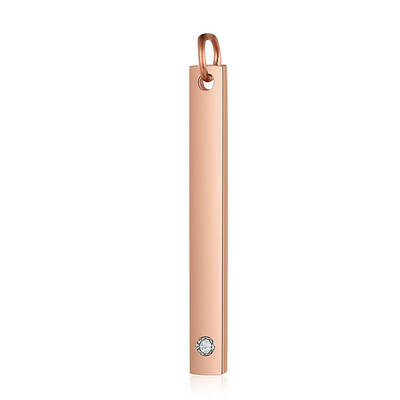 201 Stainless Steel Bar Tag Pendants