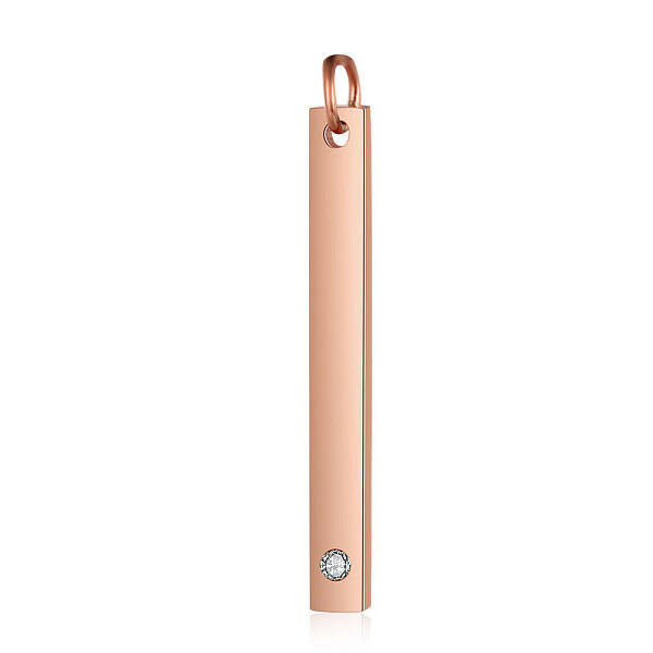 201 Stainless Steel Bar Tag Pendants