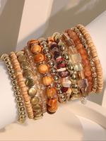 Boho Style Beaded Bracelet Set, Fashion Handmade Braided Bracelet for Women & Girls, Casual Trendy Accessories for Party, Dai...