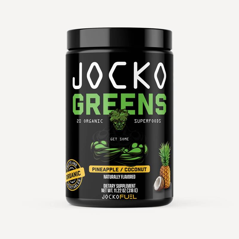 Jocko Fuel Greens Powder (Coconut/Pineapple Flavor) - Organic Greens & Superfood Powder for Healthy Green Juice Healthca