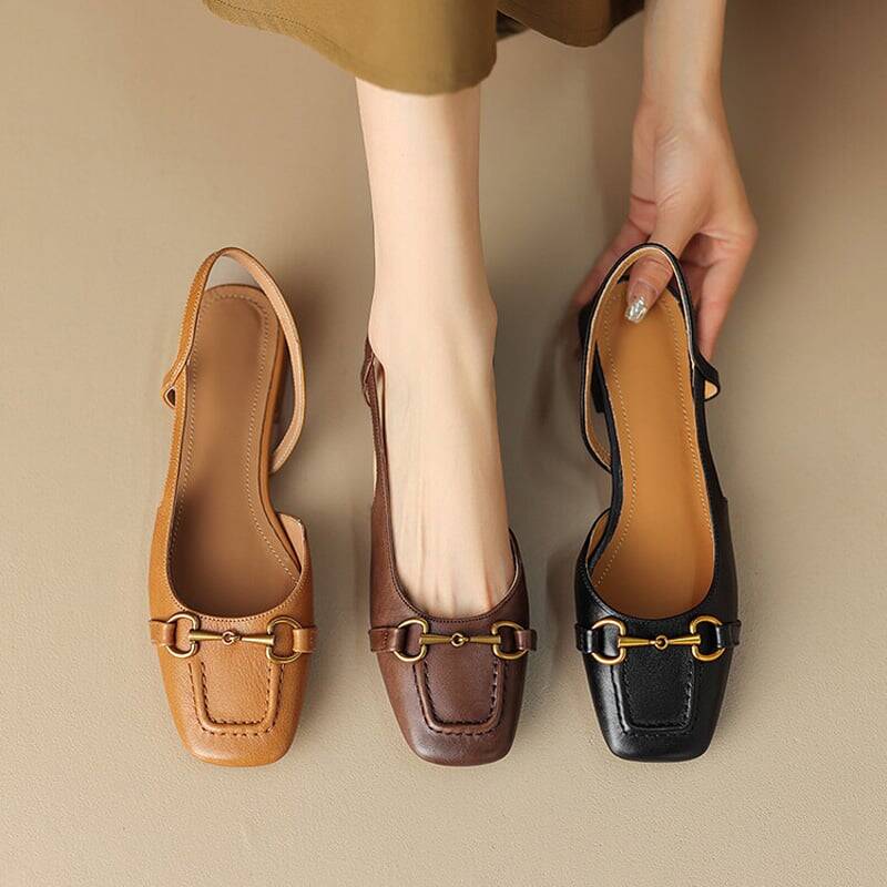 CHIKO Marquisha Square Toe Block Heels Slingback Shoes