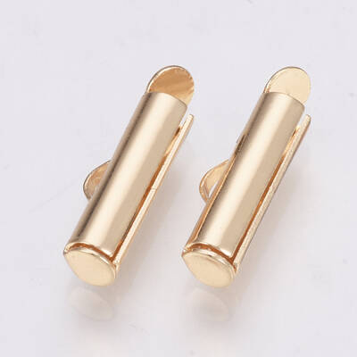 Brass Slide On End Clasp Tubes