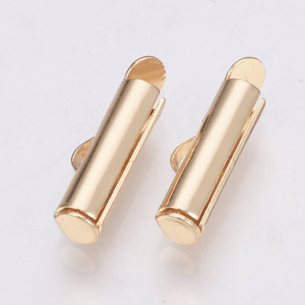 Brass Slide On End Clasp Tubes