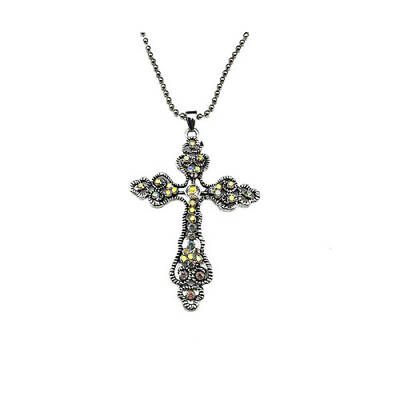 Cross Zinc Alloy Pendant Necklace