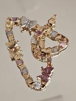 Fashion Butterfly Bracelet for Women - 14 Karat Gold Plated, 21cm Length-5mm wide, Elegant Accessory with Stylish Design