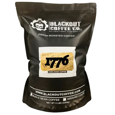 1776 Dark Roast Coffee 5 LB - Veteran Owned Coffee Company -  Whole Bean - Ground Coffee, GROUND