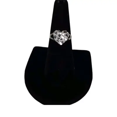 925 Heart Nugget Ring - Solid Sterling Silver