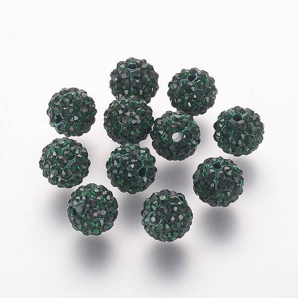 Polymer Clay Rhinestone Beads