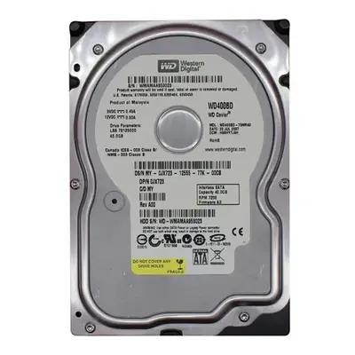 JX723 Dell 40GB 7200RPM SATA 1.5Gb/s 2MB Cache 3.5-Inch Hard Drive