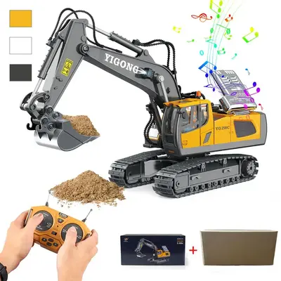 Excavator Toy (1 Set), Remote Control Excavator Toy with Usb Charging Cable & Screwdriver, Simulation Construction Vehicle Tr...