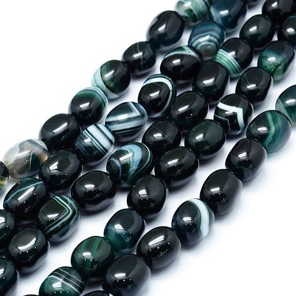 Natural & Dyed Stripe Agate Beads Strands