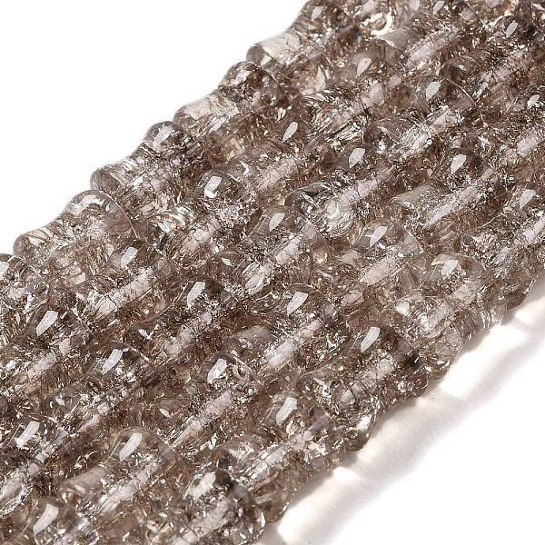Transparent Crackle Glass Beads Strands