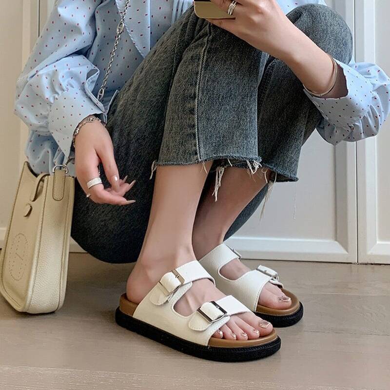 CHIKO Katelyn Open Toe Flatforms Slides Sandals