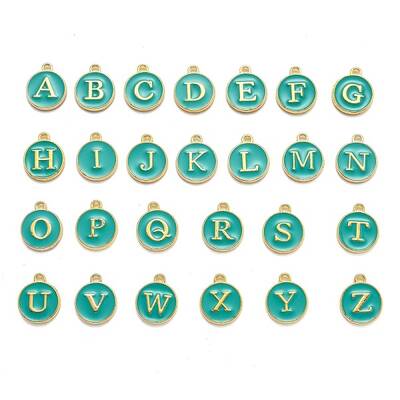 Initial Letter A-Z Alphabet Enamel Charms