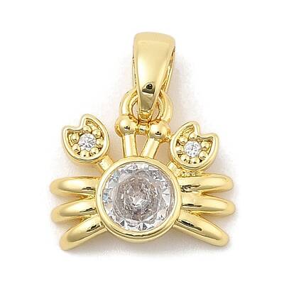 Rack Plating Leaf Brass Clear Cubic Zirconia Pendants