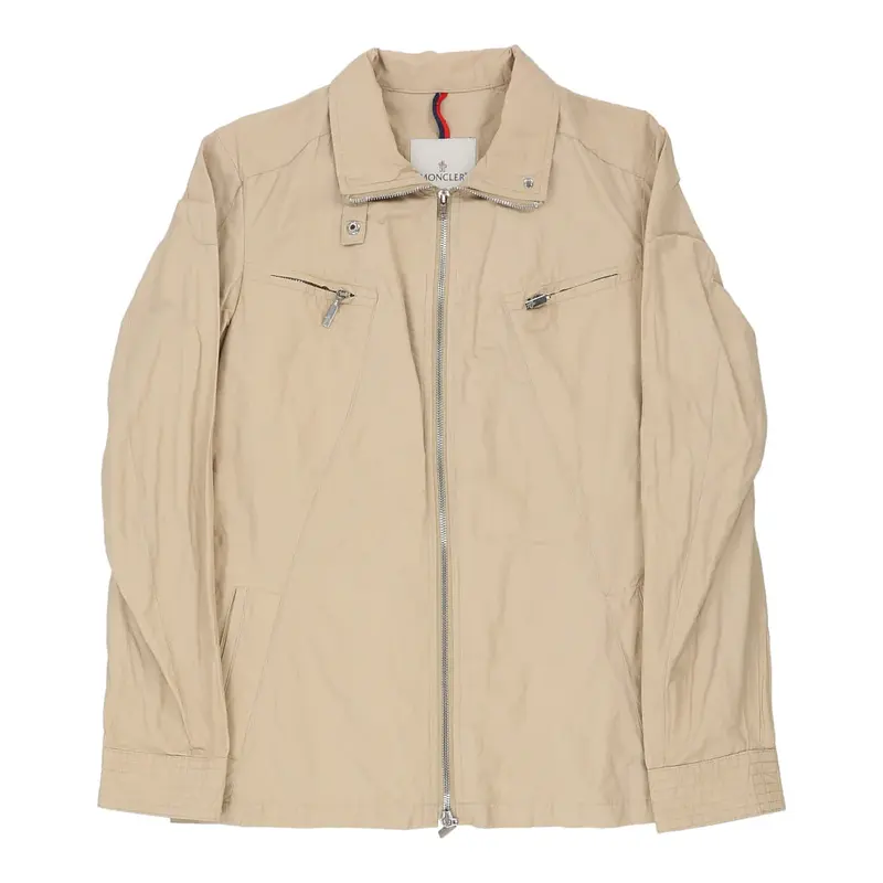 Moncler Jacket - Medium Beige Cotton Blend | Size: medium