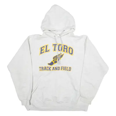 HANES El Toro Mens Grey Hoodie USA L
