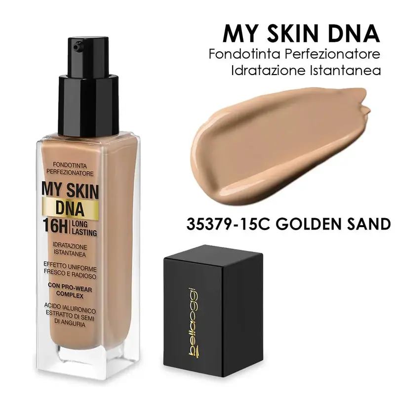 Bella Oggi My Skin Dna Long Lasting Foundation 16H Golden Sand