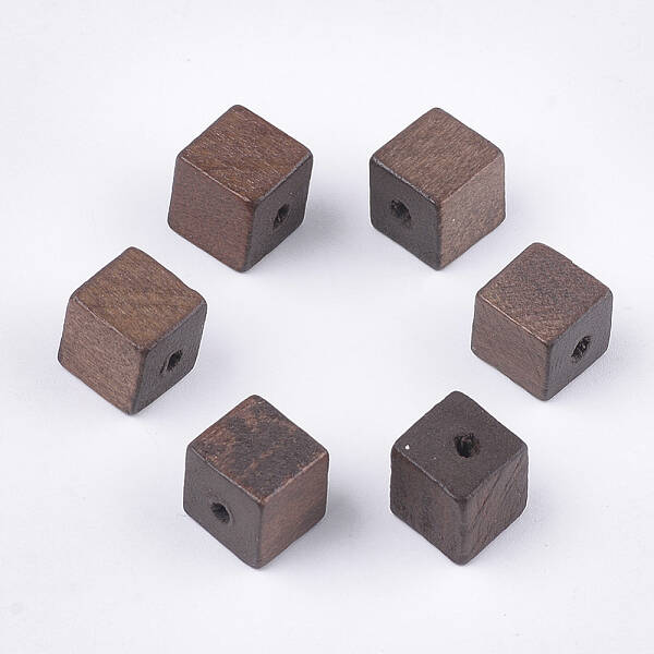 Painted Natural Wood Beads