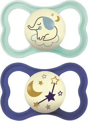MAM Air Night 6+ months baby pacifier 2 pieces