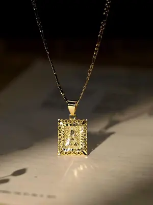 Letter Pendant Necklace, Fashion Jewelry for Party, Daily Clothing Decor, Trendy All-match & Exquisite Jewelry for Birthday G...