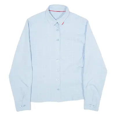 MAMMUT Womens Shirt Blue Check Long Sleeve S