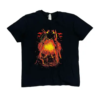 Wonder Woman Gildan Graphic T-Shirt - Large Black Cotton