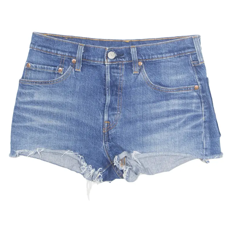 LEVI'S 501 Cut Off Womens Denim Shorts Blue M W30
